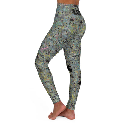 LOVE.  High-Waist Abstract Watercolor Yoga Leggings